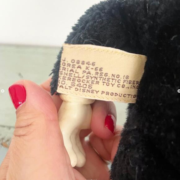 Vintage Mickey Mouse Plush Stuffed Doll Rubber Face Hands Feet Knickerbocker Tag - Picture 5 of 8